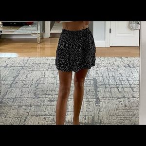 Black polka dot skirt